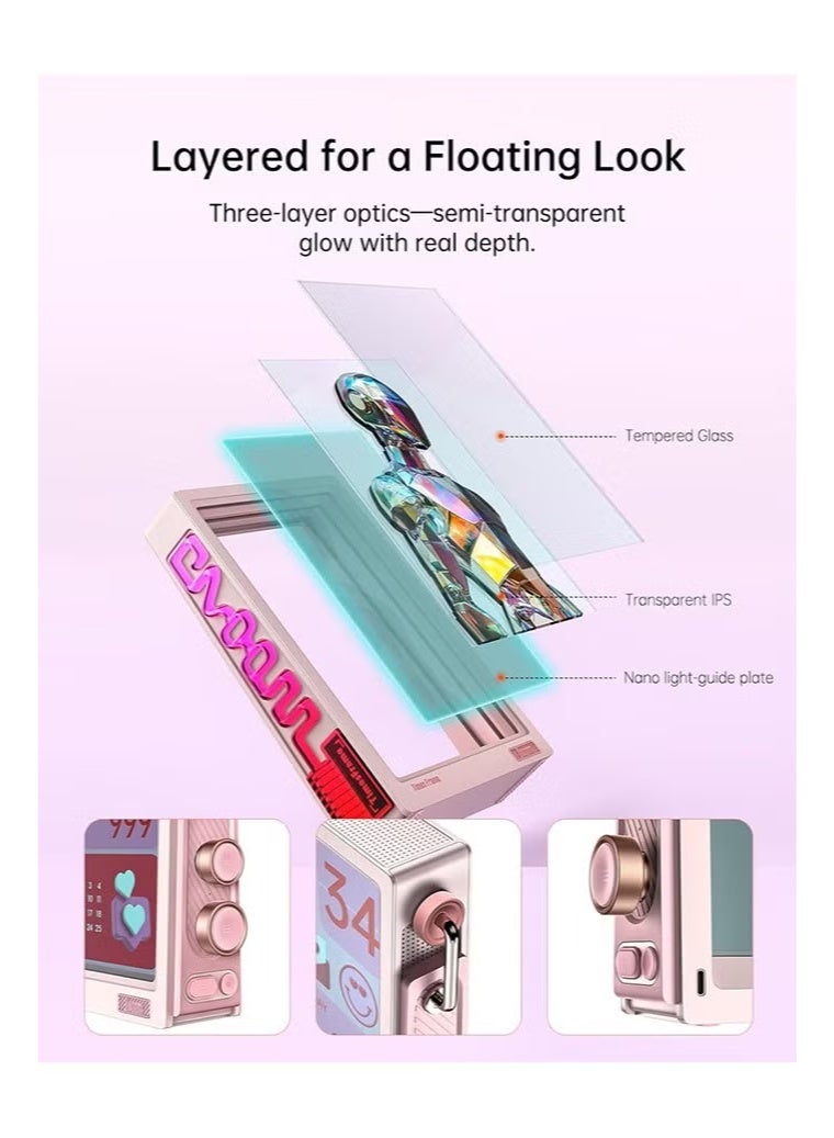 Divoom Times Frame-10.1" Digital Picture Frame Transparent IPS Smart Linux OS with RGBLED Rotary Knob WiFi 64GB 400+Clock Faces Widget 50+API Feeds Gift Mode Pixel Art Community Personalized Display - Image 5